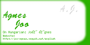 agnes joo business card